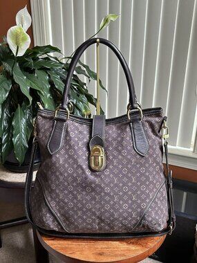 LOUIS VUITTON Monogram Idylle Elegie Tote Bag, Charcoal Brown